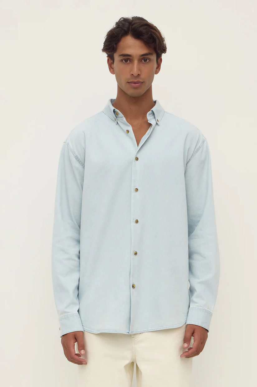 Assembly Denim LS Shirt - Pale Blue