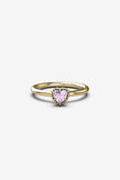 Stolen Girlfriends Club Dahlia's Heart Ring - Gold Amethyst