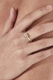 Stolen Girlfriends Club Dahlia's Heart Ring - Gold Amethyst