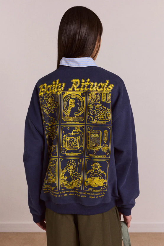 Damson Madder Daily Rituals Sweat - Navy