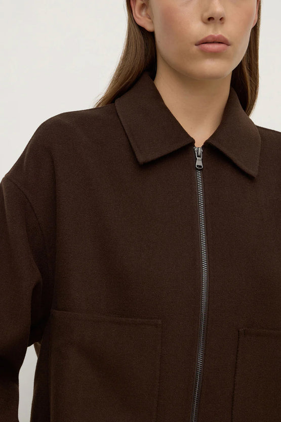 Assembly Dallas Wool Jacket - Dark Choc