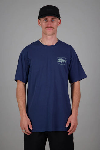 Just Another Fisherman Snapper Logo Tee - Dark Denim