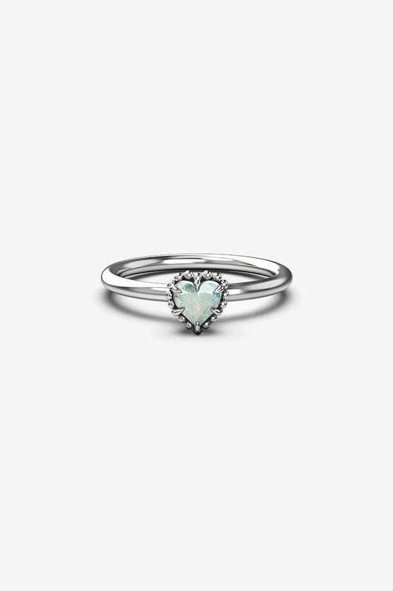 Stolen Girlfriends Club Dahlia's Heart Ring - Silver