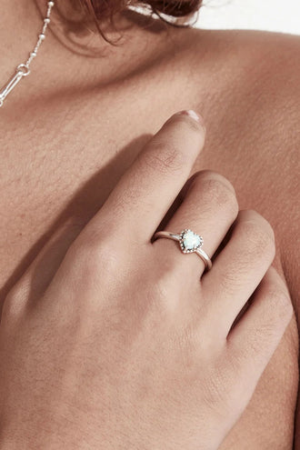 Stolen Girlfriends Club Dahlia's Heart Ring - Silver