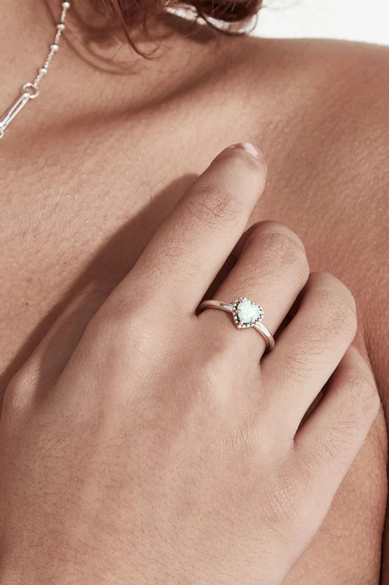 Stolen Girlfriends Club Dahlia's Heart Ring - Silver