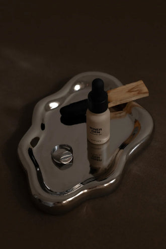 Gentle Habits Ceramic Display Plate - Silver