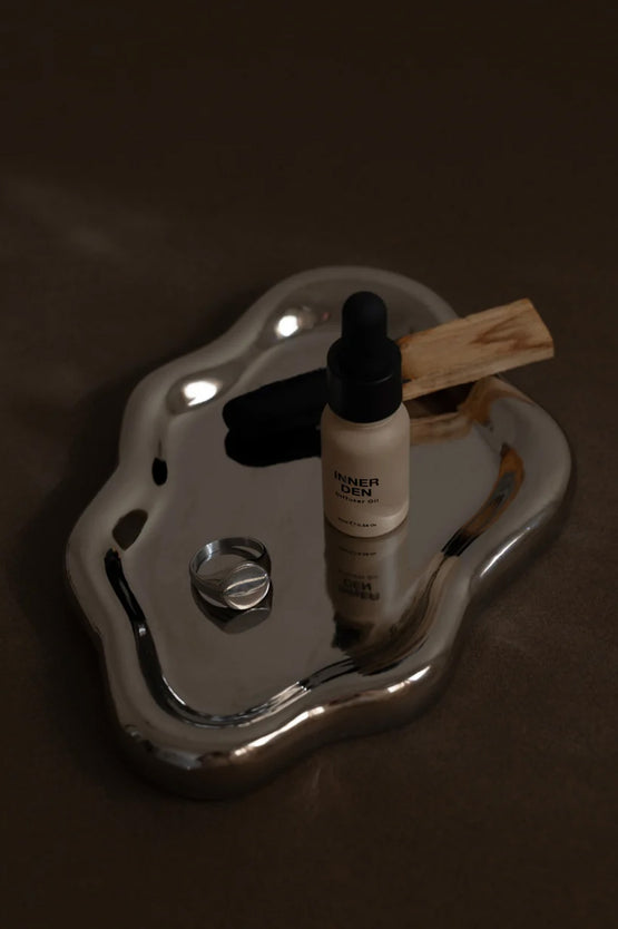 Gentle Habits Ceramic Display Plate - Silver
