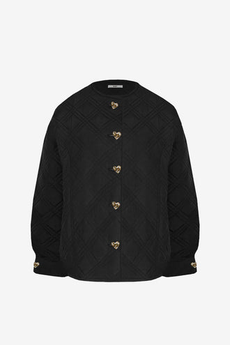 Ruby Domino Quilted Jacket - Black