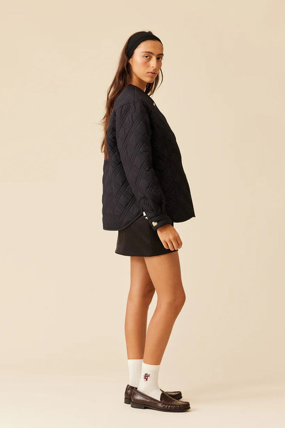 Ruby Domino Quilted Jacket - Black