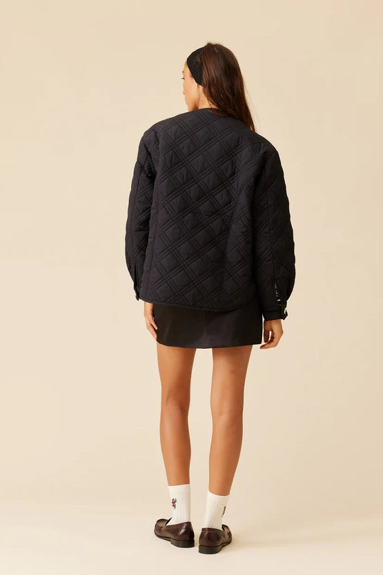 Ruby Domino Quilted Jacket - Black