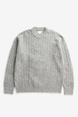 Norse Projects Donegal Square Sweater – Grey Melange