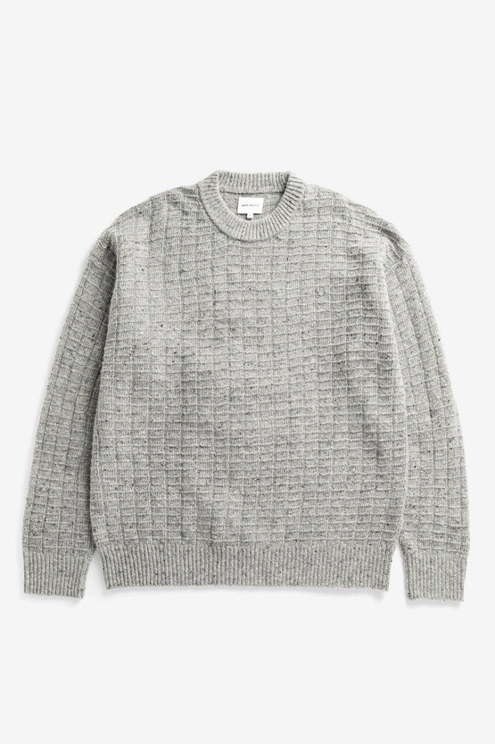 Norse Projects Donegal Square Sweater – Grey Melange