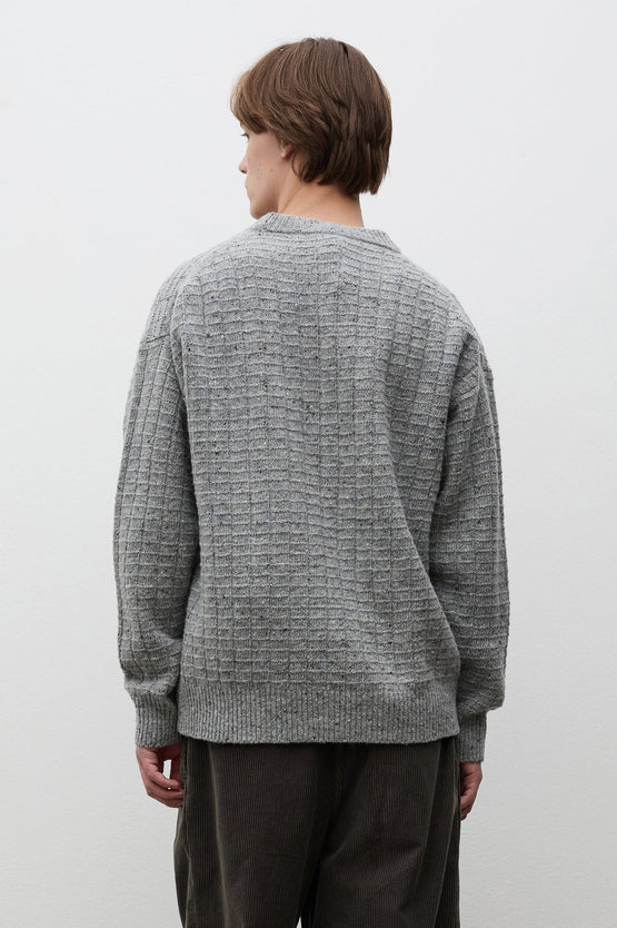 Norse Projects Donegal Square Sweater – Grey Melange