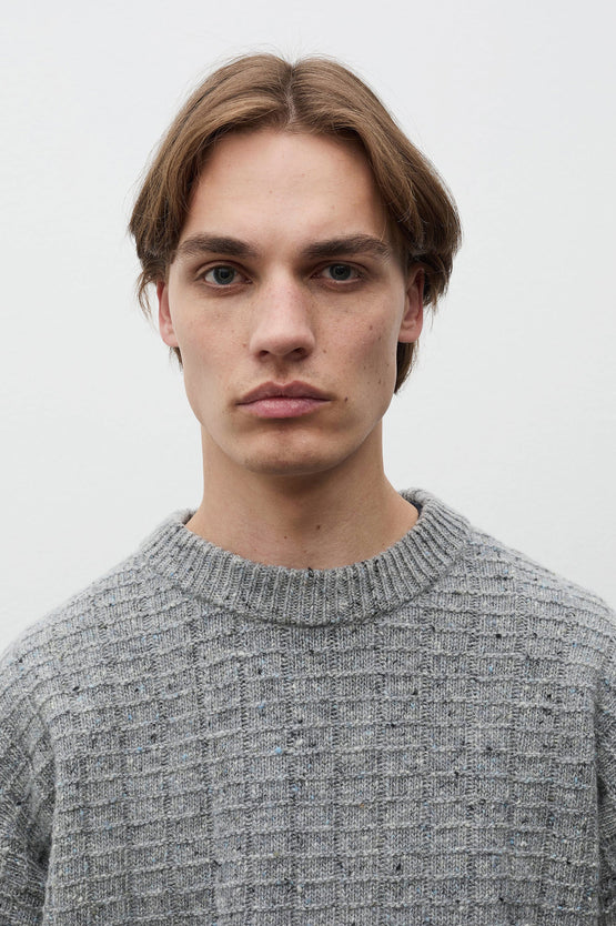 Norse Projects Donegal Square Sweater – Grey Melange