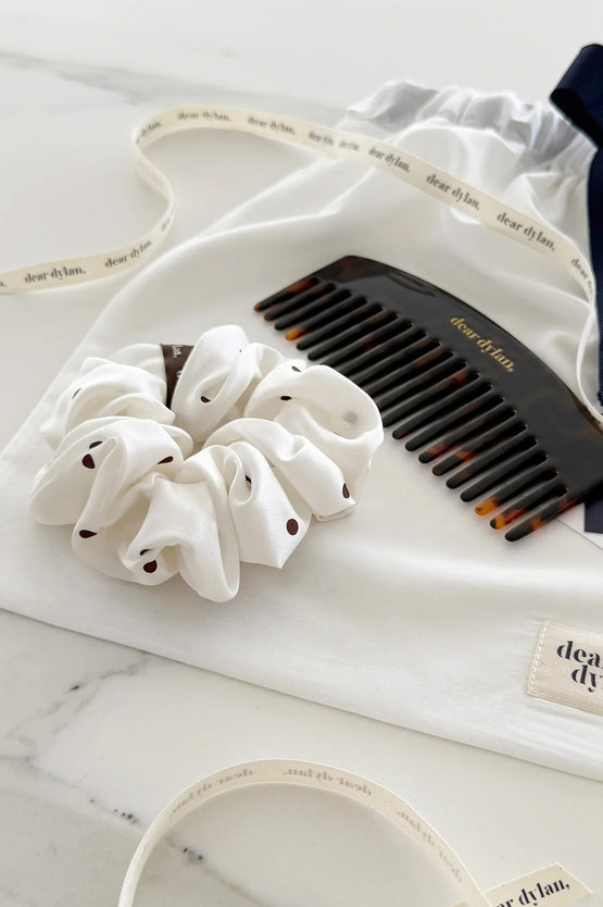 Dear Dylan Silk Scrunchie - Polka Dot