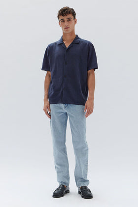 Assembly Drop Needle Knit Shirt - True Navy