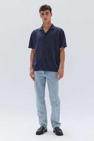 Assembly Drop Needle Knit Shirt - True Navy