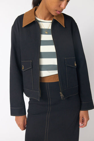 Sylvester Denim Duplex Jacket - Black