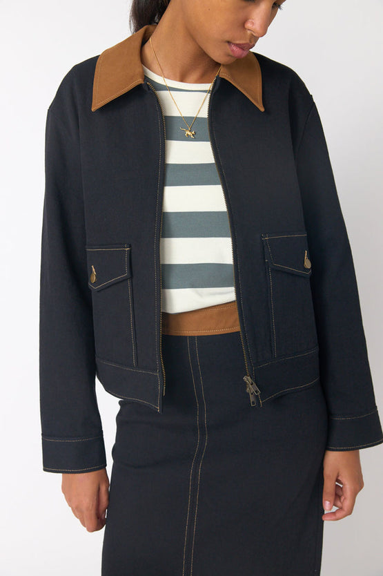 Sylvester Denim Duplex Jacket - Black