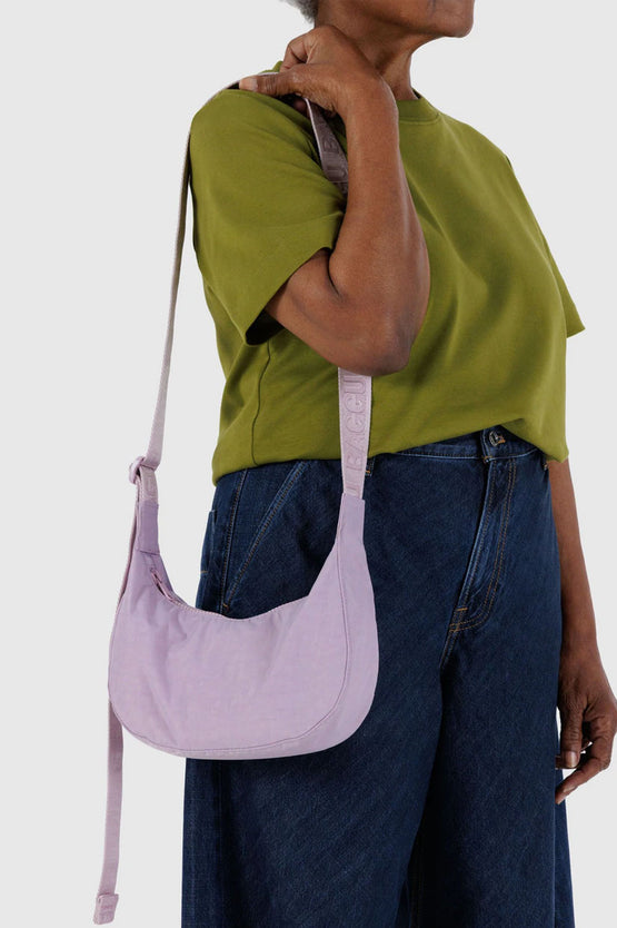 Baggu Small Nylon Crescent Bag - Dusty Pink