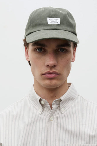 Norse Projects Bull Twill Denim 6-Panel Cap – Dusty Olive