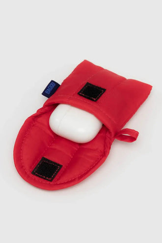 Baggu Puffy Earbuds Case - Candy Apple
