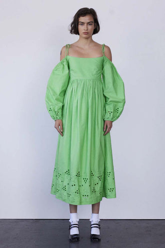 Damson Madder Edwina Bardot Midi - Green