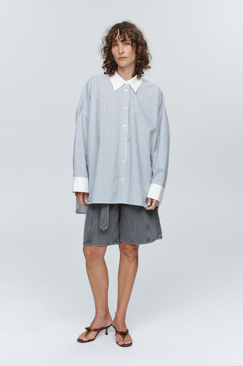Marle Edie Shirt - Bleu Stripe