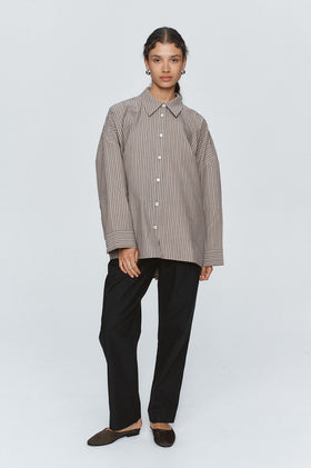 Marle Edie Shirt - Chocolate Stripe