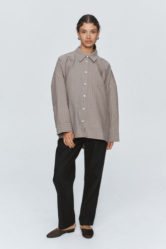 Marle Edie Shirt - Chocolate Stripe