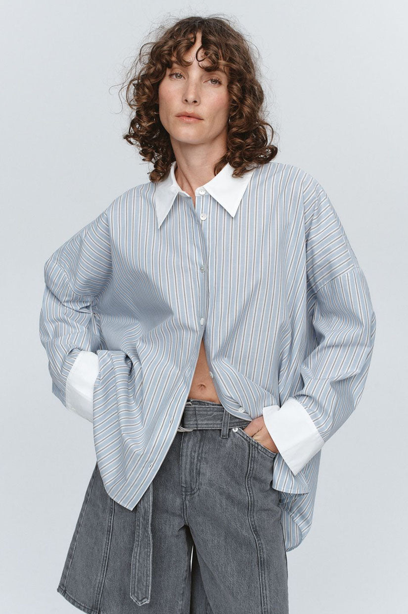Marle Edie Shirt - Bleu Stripe