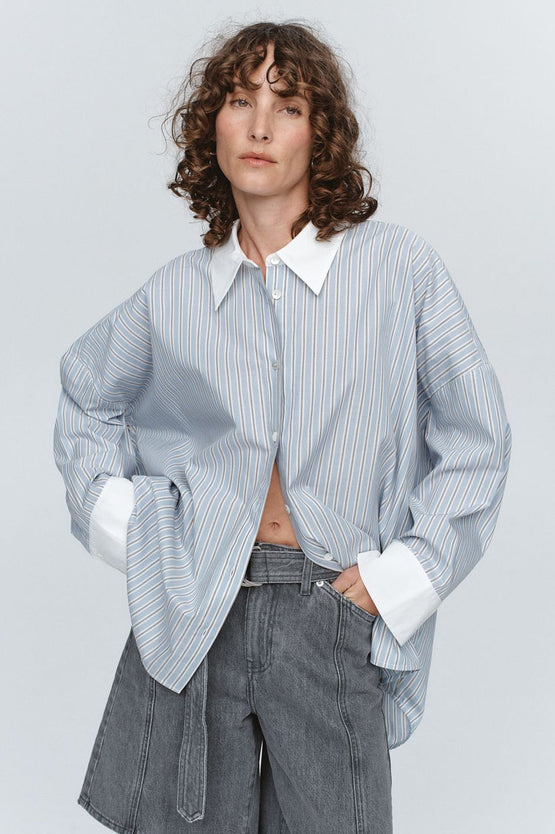 Marle Edie Shirt - Bleu Stripe