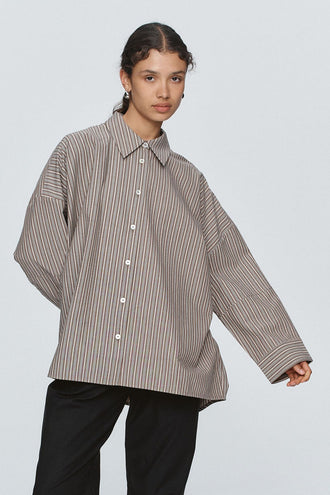 Marle Edie Shirt - Chocolate Stripe