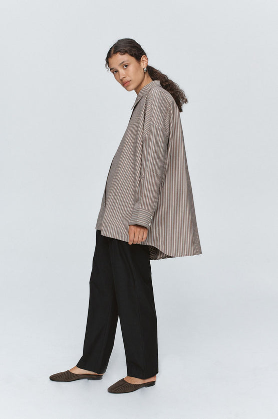 Marle Edie Shirt - Chocolate Stripe