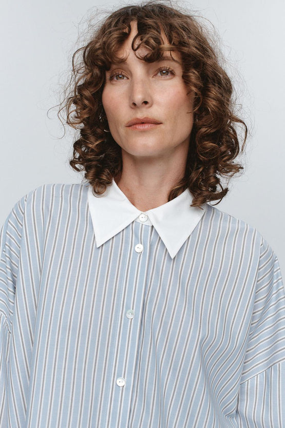 Marle Edie Shirt - Bleu Stripe