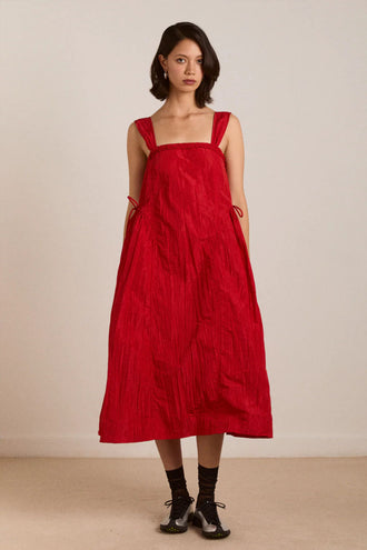 Damson Madder Elina Midi Dress - Red