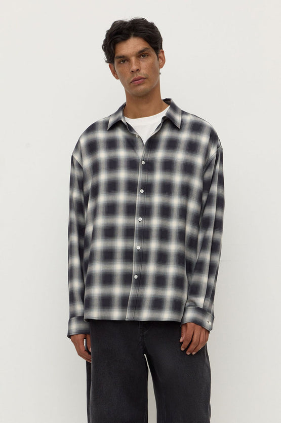 Assembly Elio Japanese Check Shirt - Navy