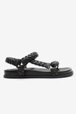 La Tribe Elke Braided Sandal - Black