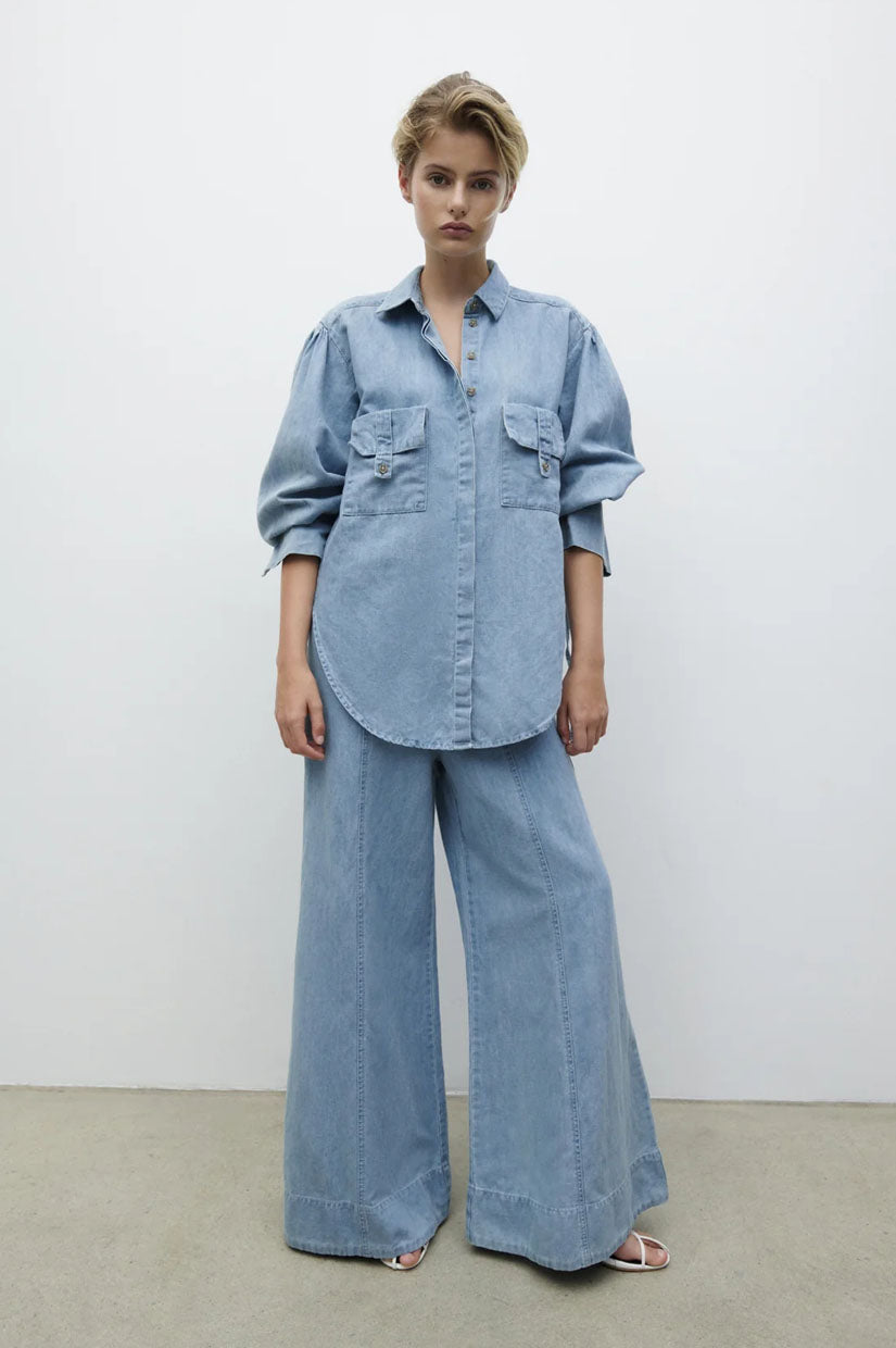 Shona Joy Ellsworth Palazzo Pant - Blue