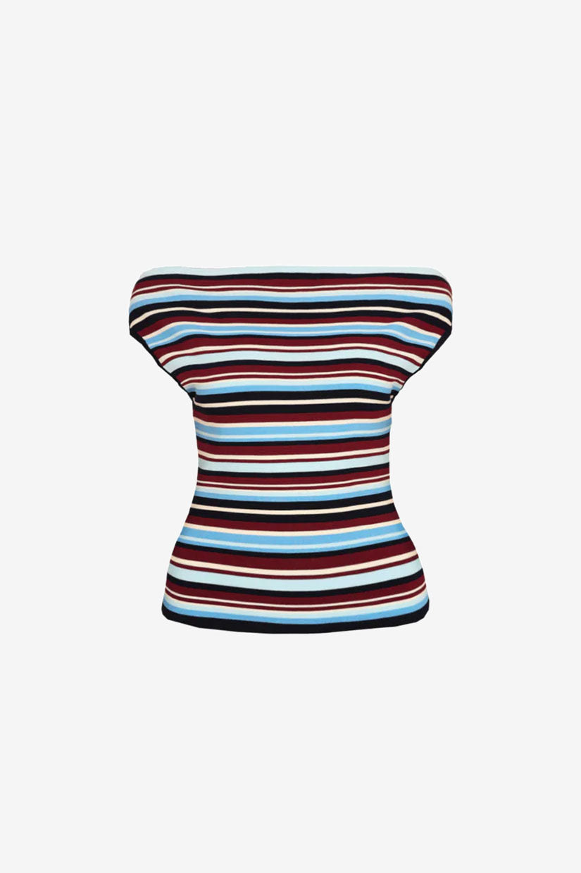 Ruby Emma Knit Top - Burgundy Blue