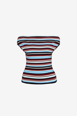 Ruby Emma Knit Top - Burgundy Blue