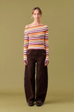 Ruby Emma Knit LS - Berry Ripple Stripe