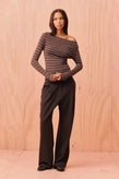 Ruby Emma Knit LS - Java Blue Stripe