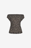 Ruby Emma Crinkle Top - Black Daisy