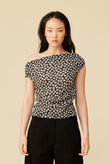 Ruby Emma Crinkle Top - Black Daisy