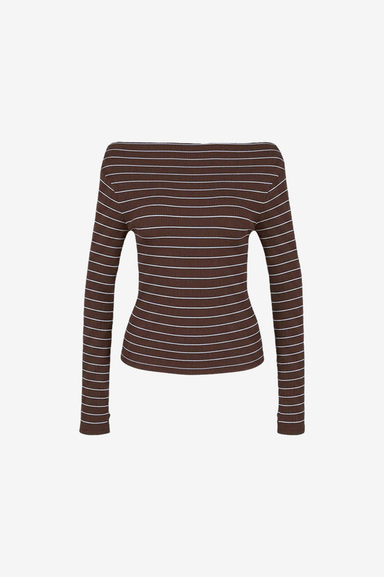 Ruby Emma Knit LS - Java Blue Stripe