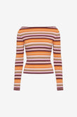 Ruby Emma Knit LS - Berry Ripple Stripe
