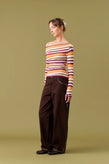 Ruby Emma Knit LS - Berry Ripple Stripe
