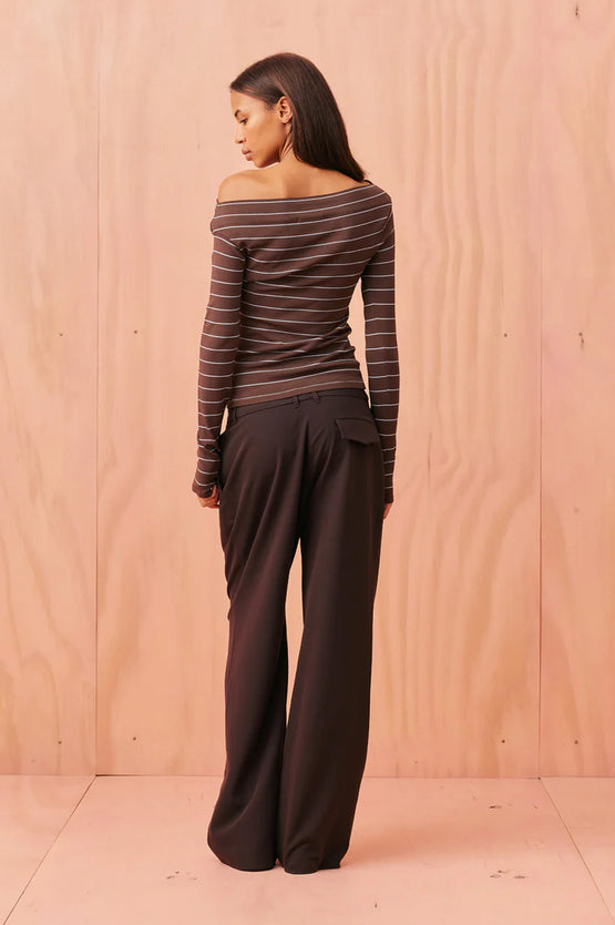 Ruby Emma Knit LS - Java Blue Stripe