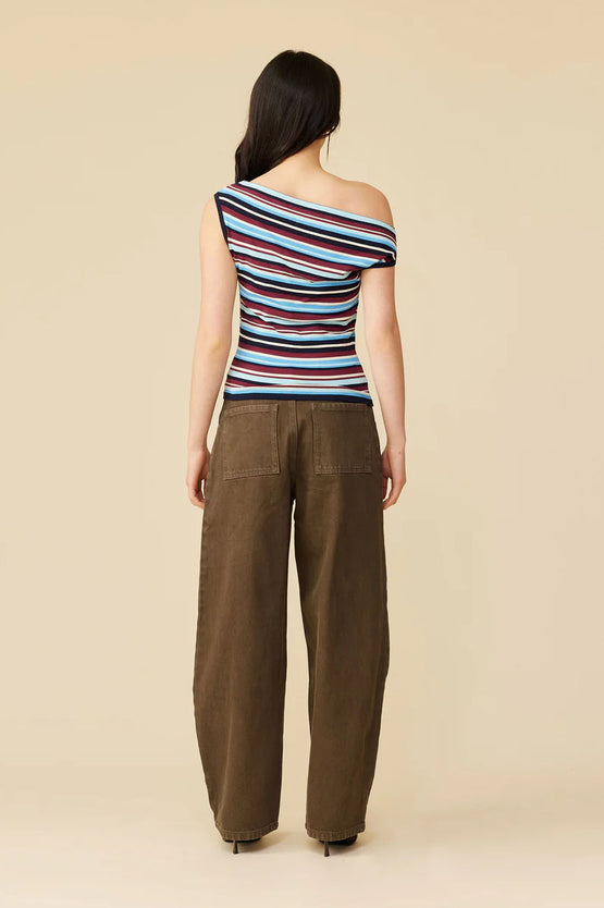 Ruby Emma Knit Top - Burgundy Blue
